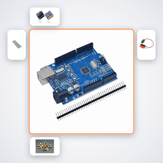 OLED Pixel Art Animator Kit with Arduino Uno + LED - Compoden