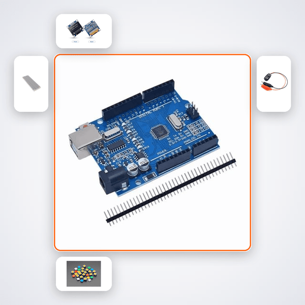 OLED Pixel Art Animator Kit with Arduino Uno + LED - Compoden