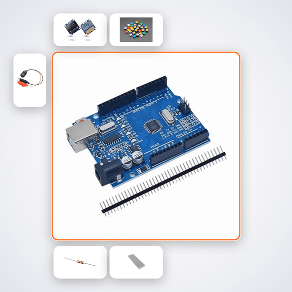 OLED Tetris Game Kit with Arduino Uno + LED - Compoden