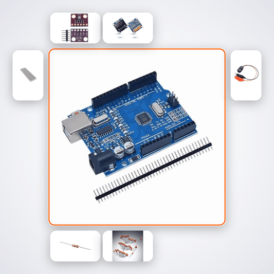 OLED Weather Forecast Icons Kit with Arduino Uno + BMP280 - Compoden