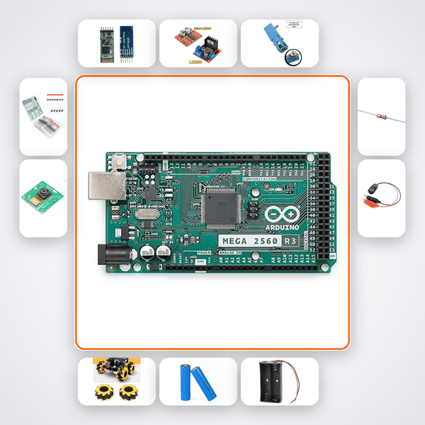 Omni Robot Kit with Arduino Mega + Mecanum Wheels - Compoden