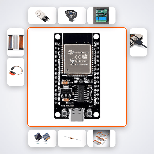 Parking Distance Sensor Kit with ESP32 + DHT22 - Compoden
