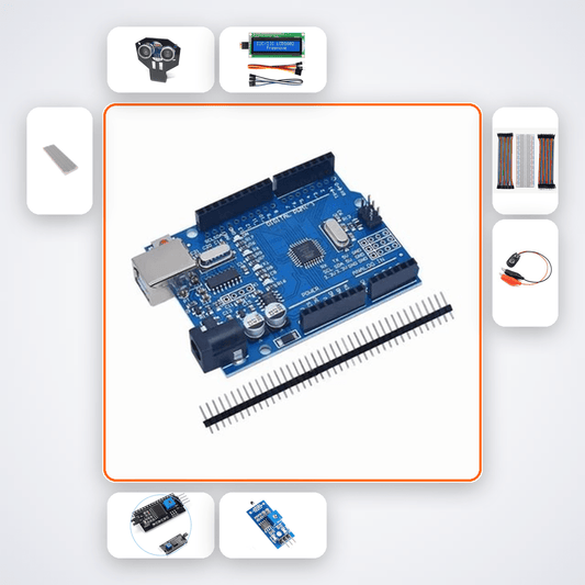 Parking Distance Sensor Pro Kit with Arduino Uno - Compoden