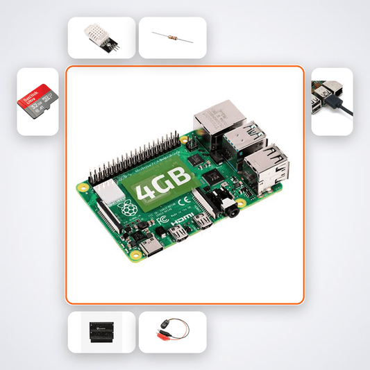 Pi 4 Docker Sensor Dashboard Kit with Raspberry Pi 4 + DHT22 - Compoden