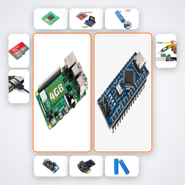 Pi 5 OpenCV Lane Detection Car Kit with Raspberry Pi 5 + Camera - Compoden
