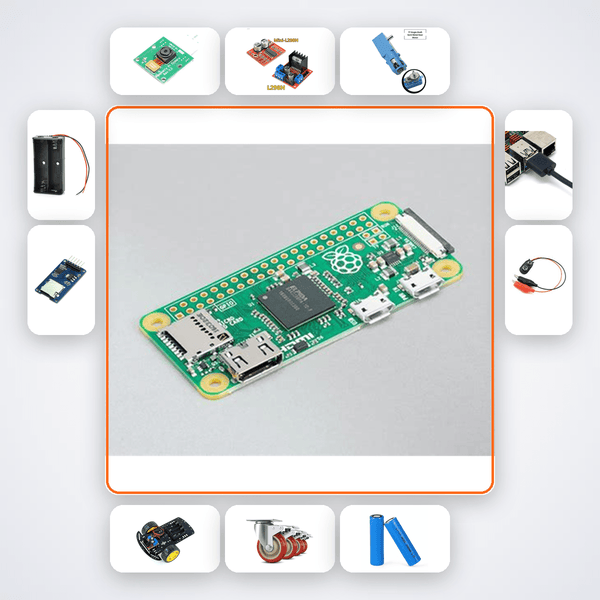 Pi Zero 2W Object Following Robot Kit with Raspberry Pi Zero 2W + Camera - Compoden