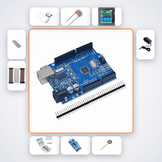 PIR Outdoor Floodlight Timer Kit with Arduino Uno + LDR - Compoden