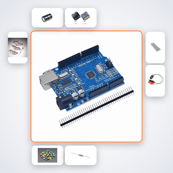 Power Line Communication Demo Kit with Arduino Uno + LED - Compoden