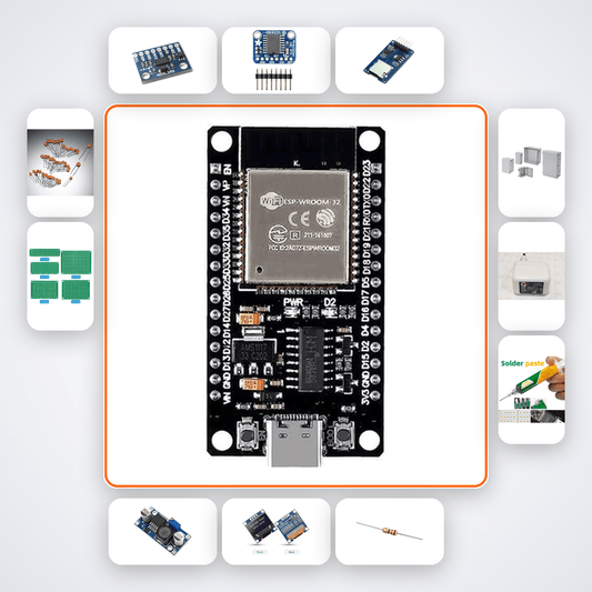 Predictive Maintenance Vibration Monitor Variant 9 Kit with ESP32 + LED - Compoden
