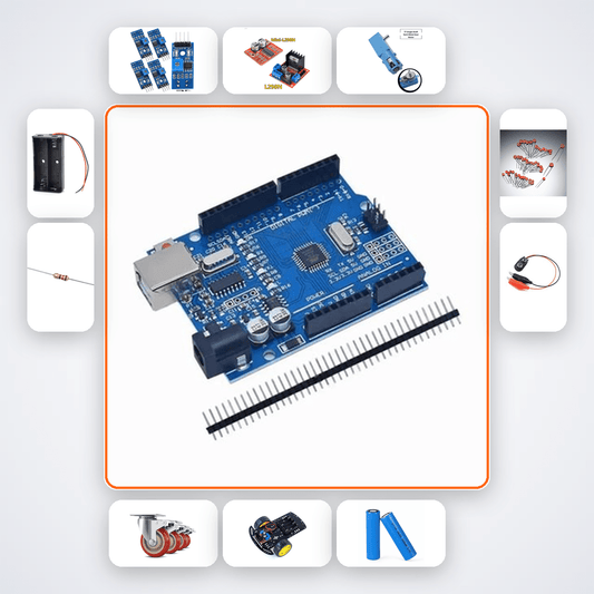 Production Line Counter Kit with Arduino Uno + IR Sensors - Compoden