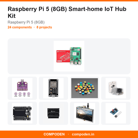 Raspberry Pi 5 (8GB) Smart-home IoT Hub Kit - Compoden