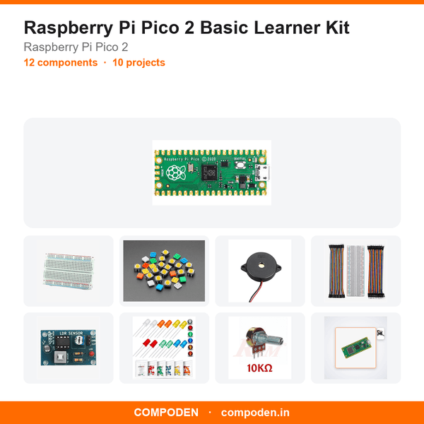 Raspberry Pi Pico 2 Basic Learner Kit - Compoden