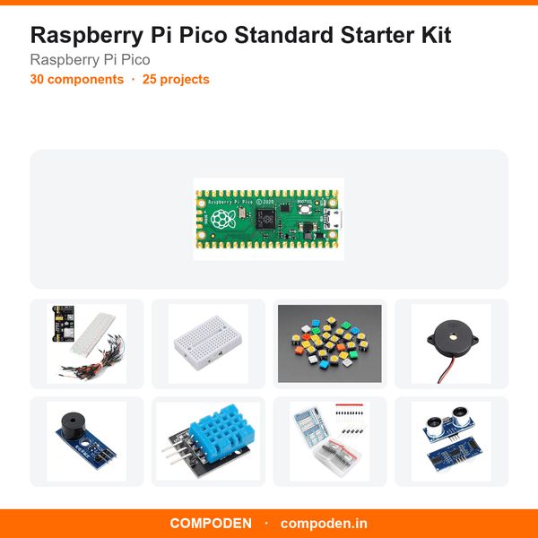 Raspberry Pi Pico Standard Starter Kit - Compoden