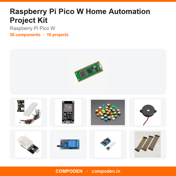 Raspberry Pi Pico W Home Automation Project Kit - Compoden