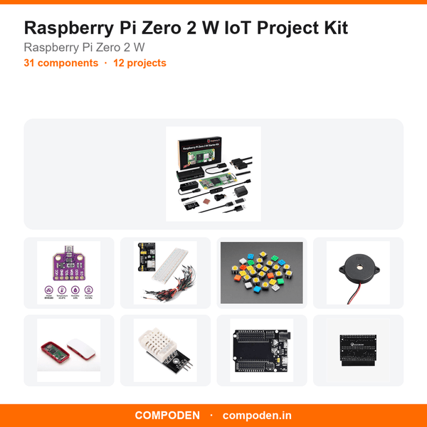 Raspberry Pi Zero 2 W IoT Project Kit - Compoden
