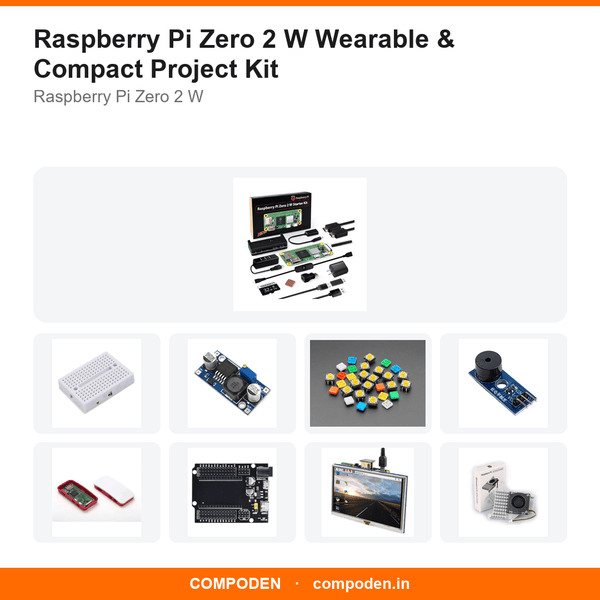 Raspberry Pi Zero 2 W Wearable & Compact Project Kit - Compoden