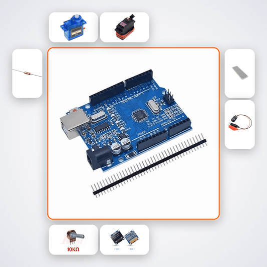 RC Servo Signal Tester Kit with Arduino Uno + Servo - Compoden