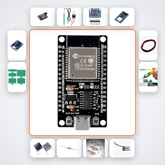 Real-Time EEG Alpha Wave Detector Variant 3 Kit with ESP32 + LED - Compoden