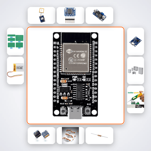 Real-Time Location Tracking Dashboard Kit with ESP32 + LED - Compoden