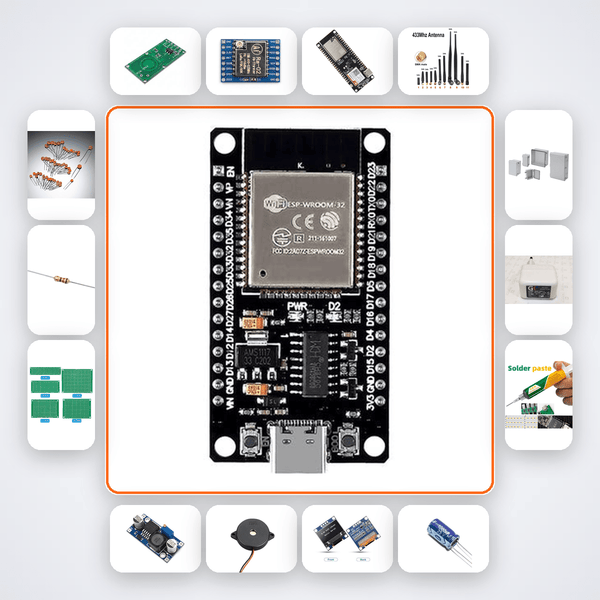 RF Jammer Detection Alarm Variant 9 Kit with ESP32 + LoRa - Compoden
