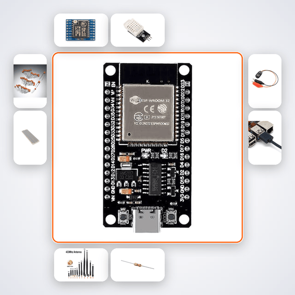 Server Room Temp Monitor Kit - ESP32 LoRa Long-Range IoT - Compoden