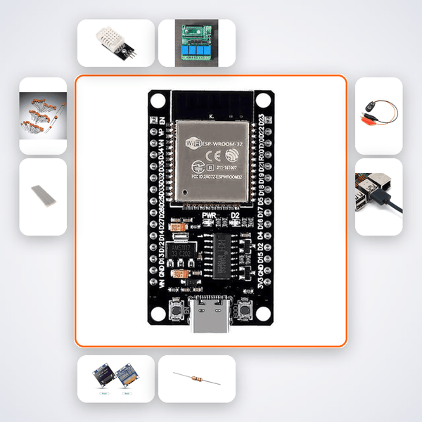 Server Room Temperature Monitor Kit with ESP32 + DHT22 v4 - Compoden