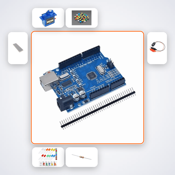 Servo Gripper Open Close Kit with Arduino Uno + Servo - Compoden
