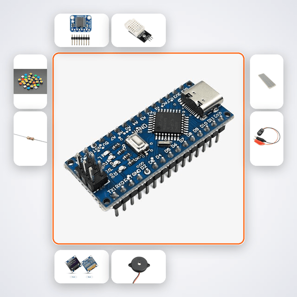 Smart Alarm Clock Kit with Arduino Nano + DHT22 - Compoden