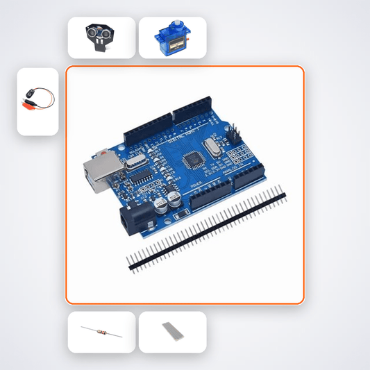 Smart Dustbin Auto Lid Kit with Arduino Uno + Ultrasonic - Compoden