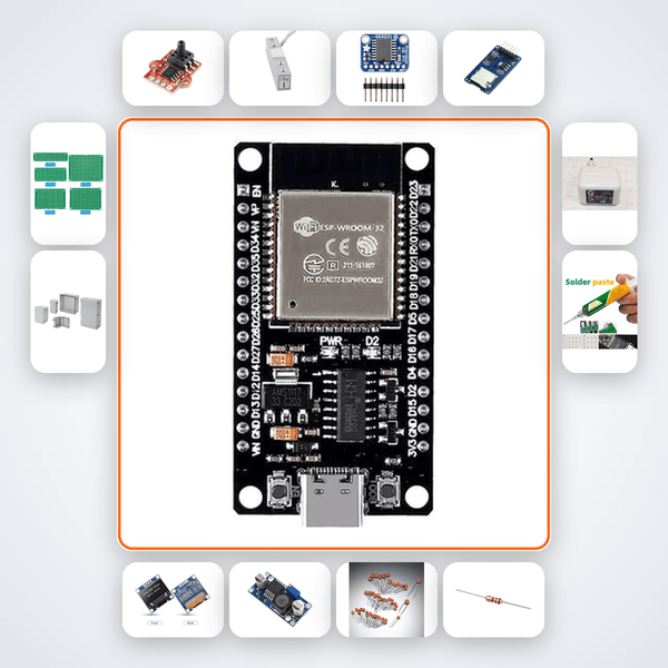 Smart Pantry Inventory Tracker Kit with ESP32 + LED - Compoden