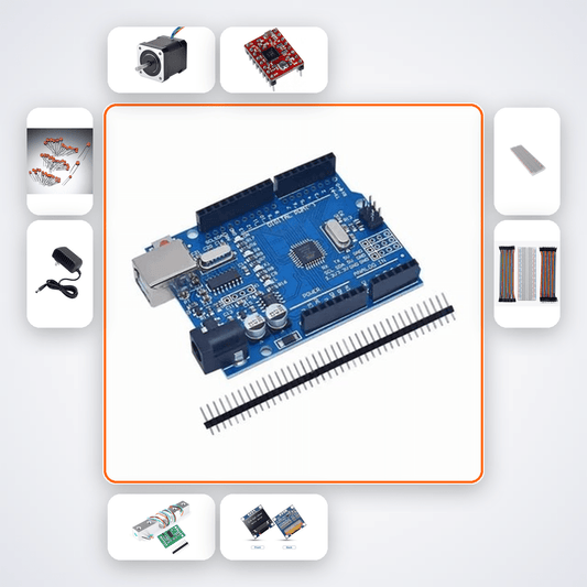 Smart Pet Feed Dispenser Kit with Arduino Uno + Stepper Motor - Compoden