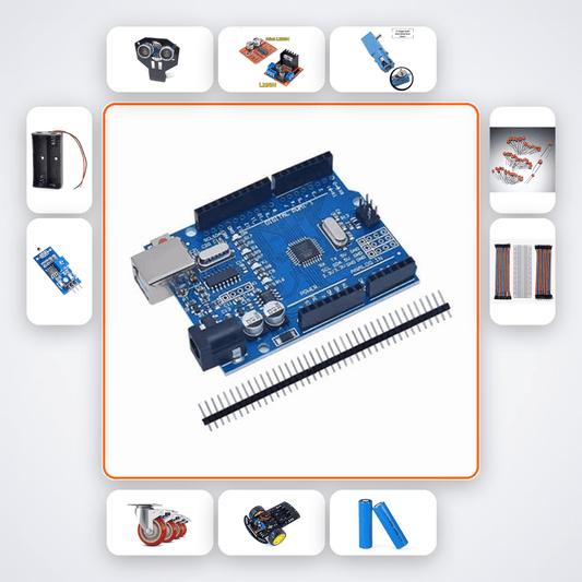Smart Trash Can Auto-Open Kit with Arduino Uno + Ultrasonic - Compoden