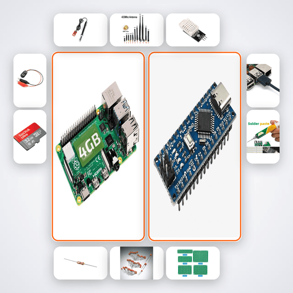 Software Defined Radio Sensor Network Kit with Raspberry Pi 4 + DHT22 - Compoden