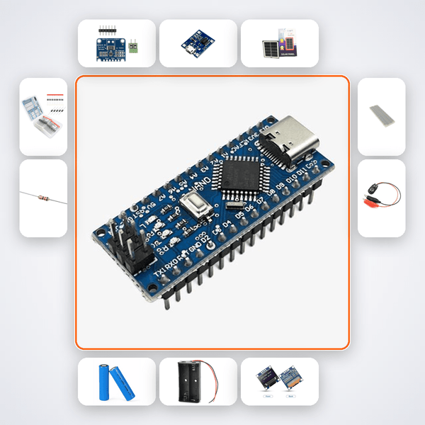 Solar Charging Controller Demo Kit with Arduino Nano + LED - Compoden