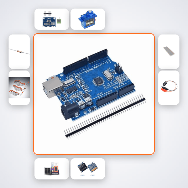 Solar Panel Angle Optimizer Kit with Arduino Uno + Servo - Compoden