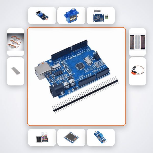 Solar Tracker Efficiency Study Kit with Arduino Uno + LDR - Compoden