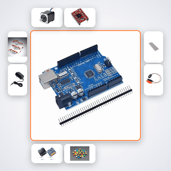 Stepper Motor Acceleration Profiler Kit with Arduino Uno + Stepper Motor - Compoden