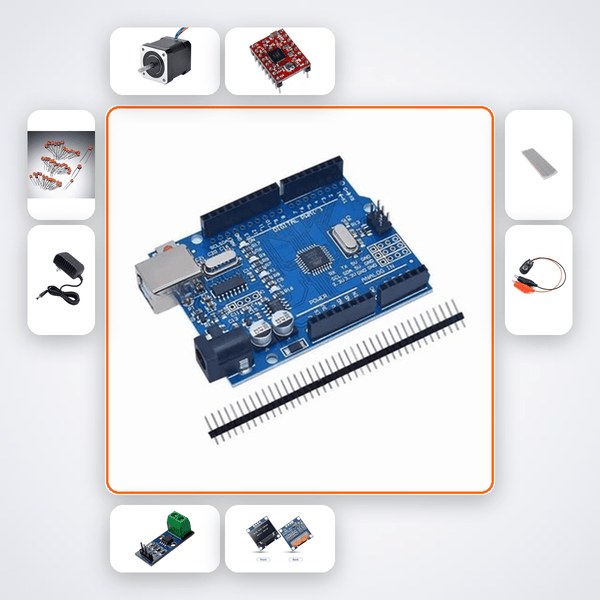 Stepper Motor Analyser Kit with Arduino Uno + Stepper Motor - Compoden