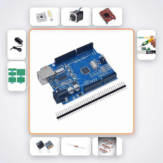 Stepper Motor Angle Position Sensor Kit with Arduino Uno + Stepper Motor - Compoden