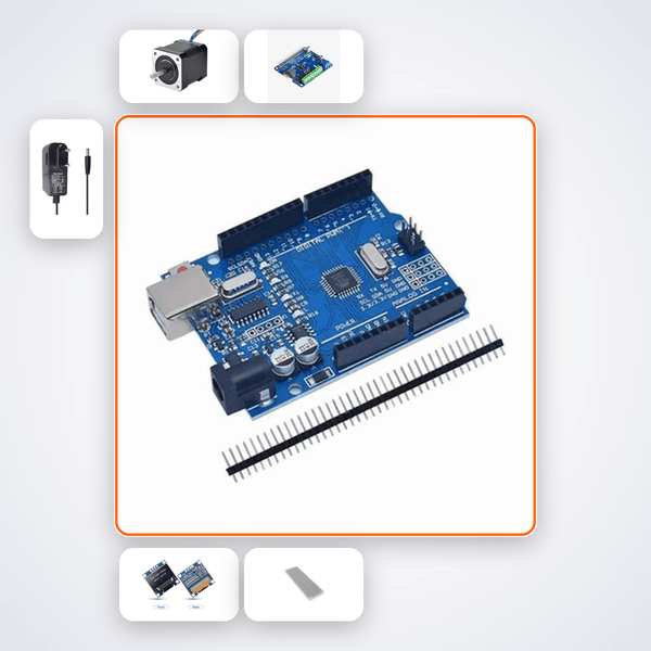 Stepper Motor Compass Pointer Kit with Arduino Uno + MPU6050 - Compoden