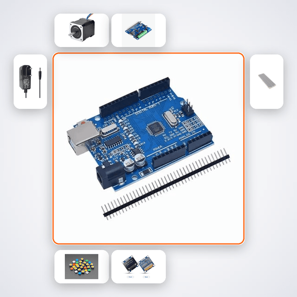 Stepper Motor Microstepping Demo Kit with Arduino Uno + Stepper Motor - Compoden