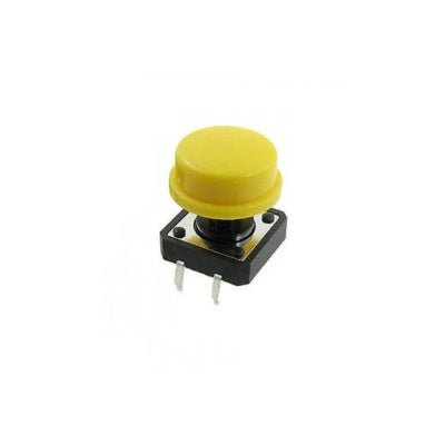 Tactile Push Button Switch With Yellow Round Cap - Compoden