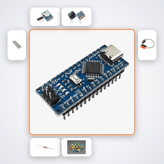 Temperature Body Map Scanner Kit with Arduino Nano + LED - Compoden