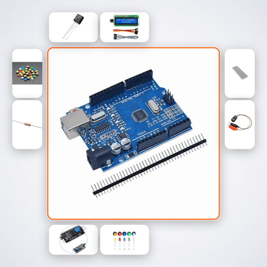 Thermometer Alert Kit with Arduino Uno + LED - Compoden
