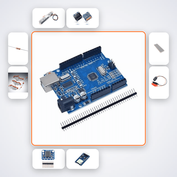 Thrust Stand Force Gauge Kit with Arduino Uno + LED - Compoden