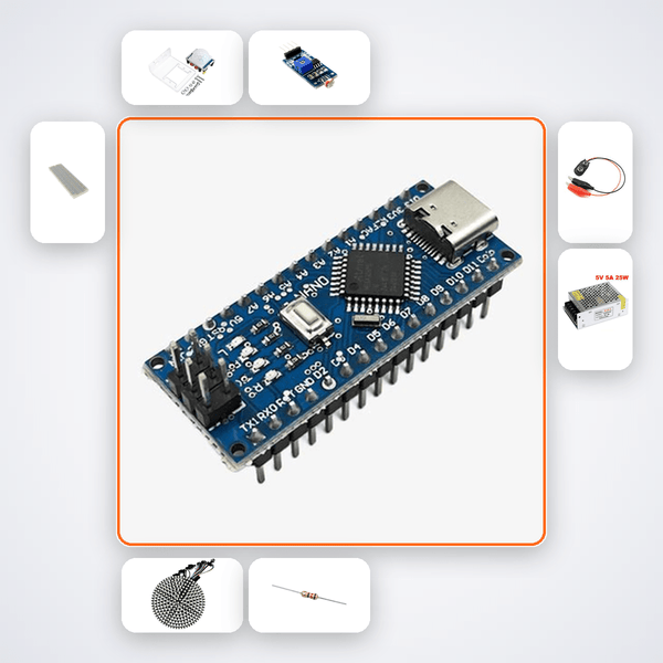 Toilet Night Light Kit with Arduino Nano + LDR - Compoden