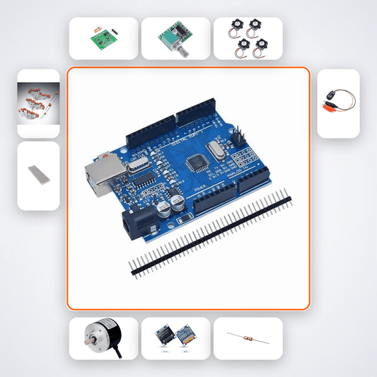 Tone Generator Audio Test Kit with Arduino Uno + LED - Compoden