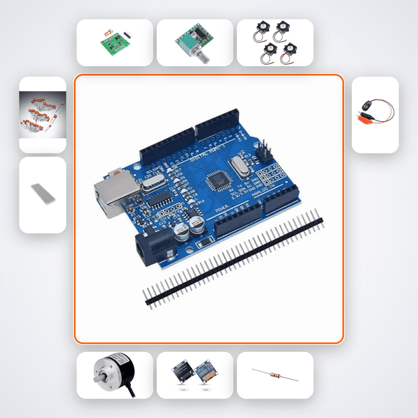 Tone Generator Audio Test Kit with Arduino Uno + LED - Compoden