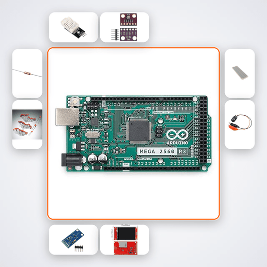 Touch TFT Sensor Dashboard Kit with Arduino Mega + DHT22 - Compoden