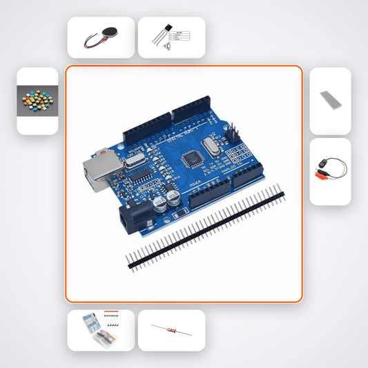 Transistor H-Bridge Motor Control Circuit with Arduino Uno Kit - Compoden